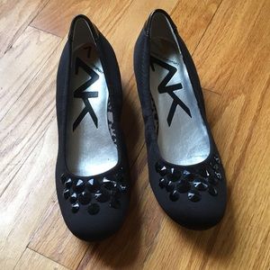 Black Anne Klein Wedge shoes, size 7.  NWT